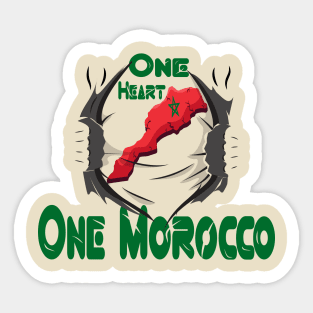 Solidarity in Diversity One Heart One Morocco Moorish DNA Proud Team Dreaming Sticker